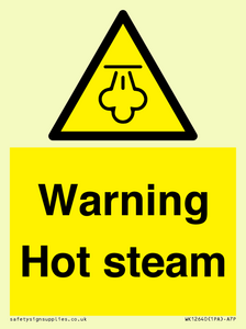 Warning Hot steam